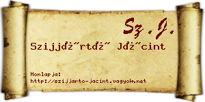 Szijjártó Jácint névjegykártya